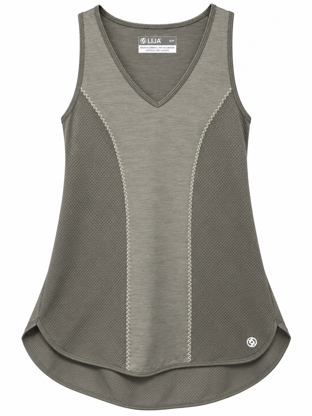Lija Women’s S/P Gray Mesh Racerback Athletic Tank Top Reflective Running Golf